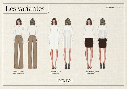 Patron PDF - Chemise/ Robe Noa