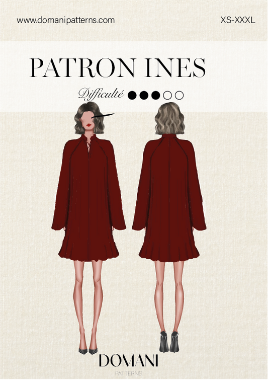 Patron PDF - Blouse/ Robe Inès